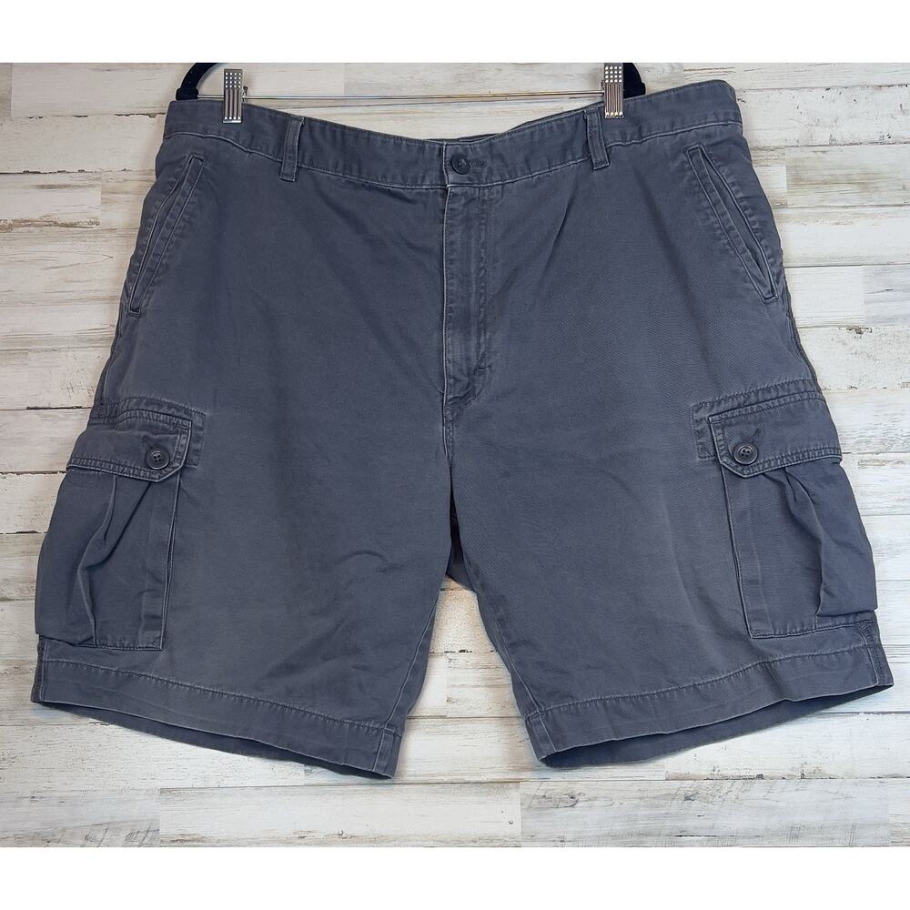 Van Heusen Cargo Shorts Mens 44 Blue Utility Casual Hiking Outdoor Cotton Travel